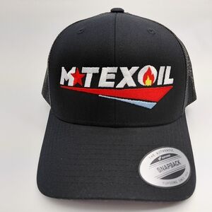 M Tex Oil Landman Fort Worth TX Black Snapback Hat
